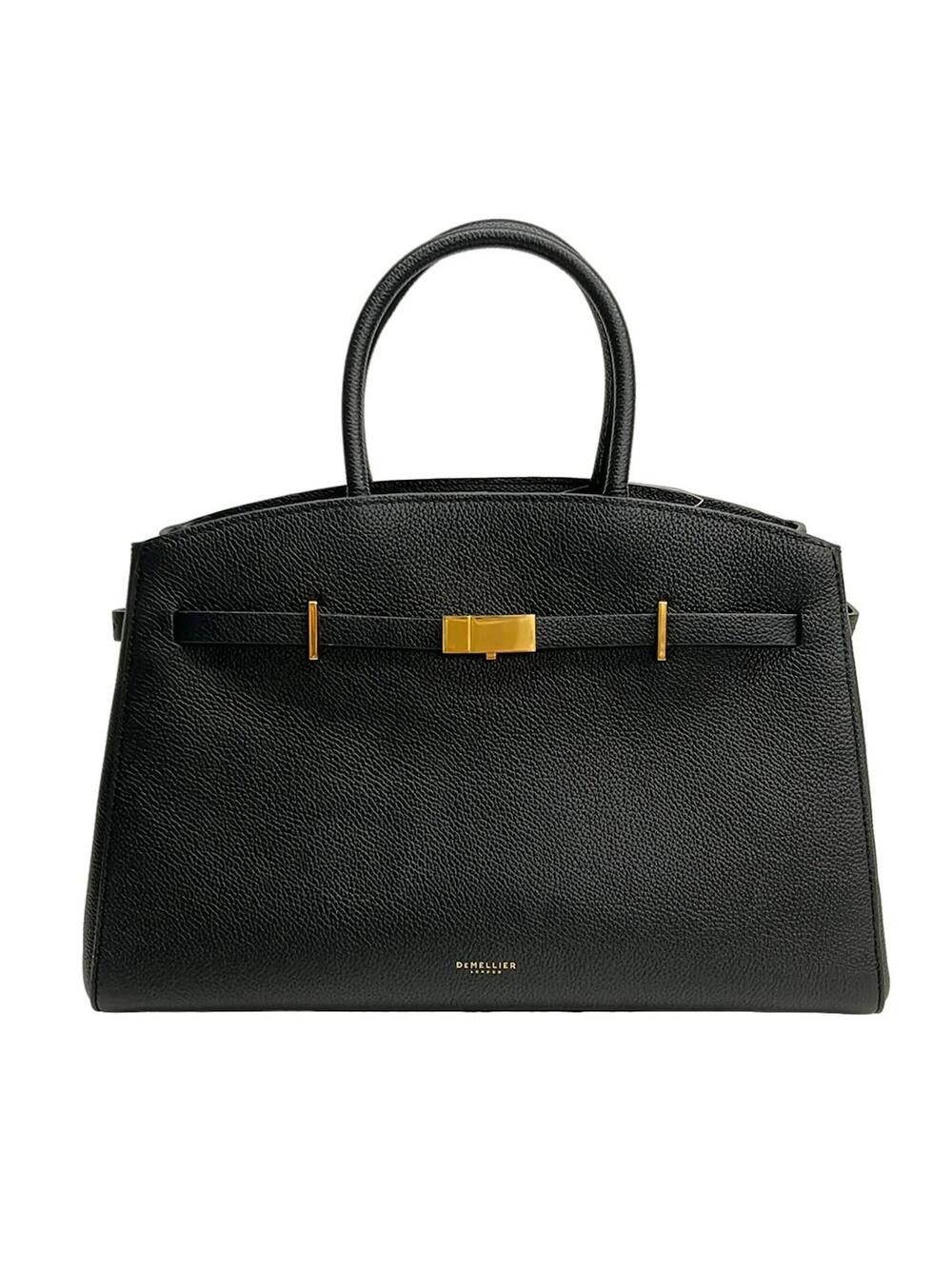 Demellier Midi Hudson Black Leather #360640D62B